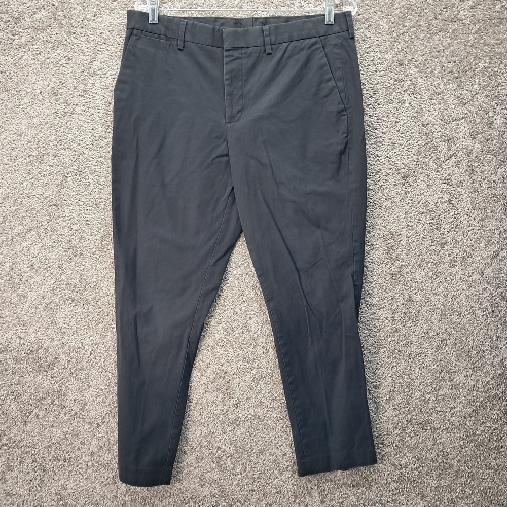 Express Innovator Mens‎ Tapered Chino Pants Black 32x30 Stretch Cotton Dress